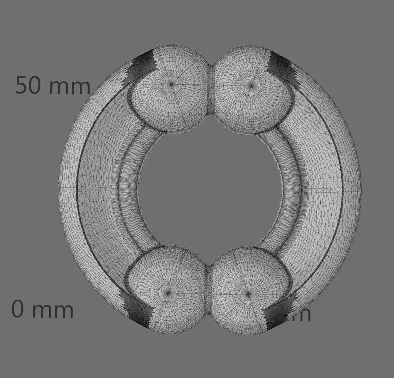 Mirrored carved detailed corner scroll arc applique ornament  3D print model_14