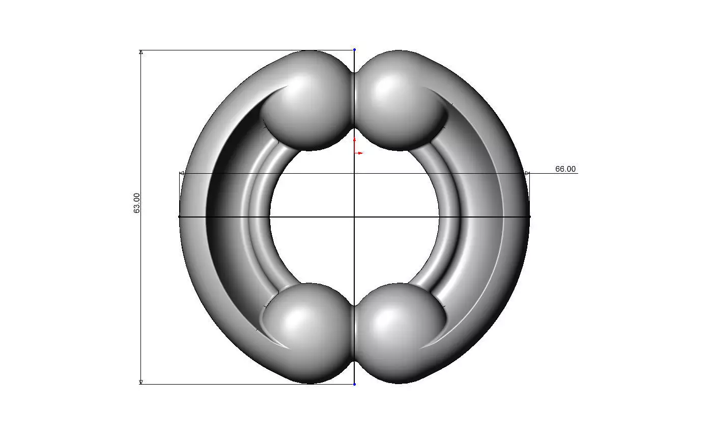 Mirrored carved detailed corner scroll arc applique ornament  3D print model_5