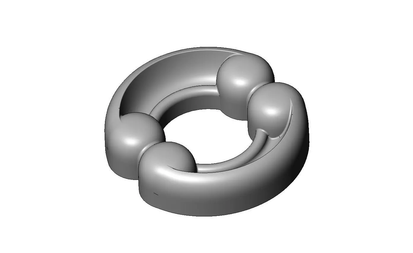 Mirrored carved detailed corner scroll arc applique ornament  3D print model_2