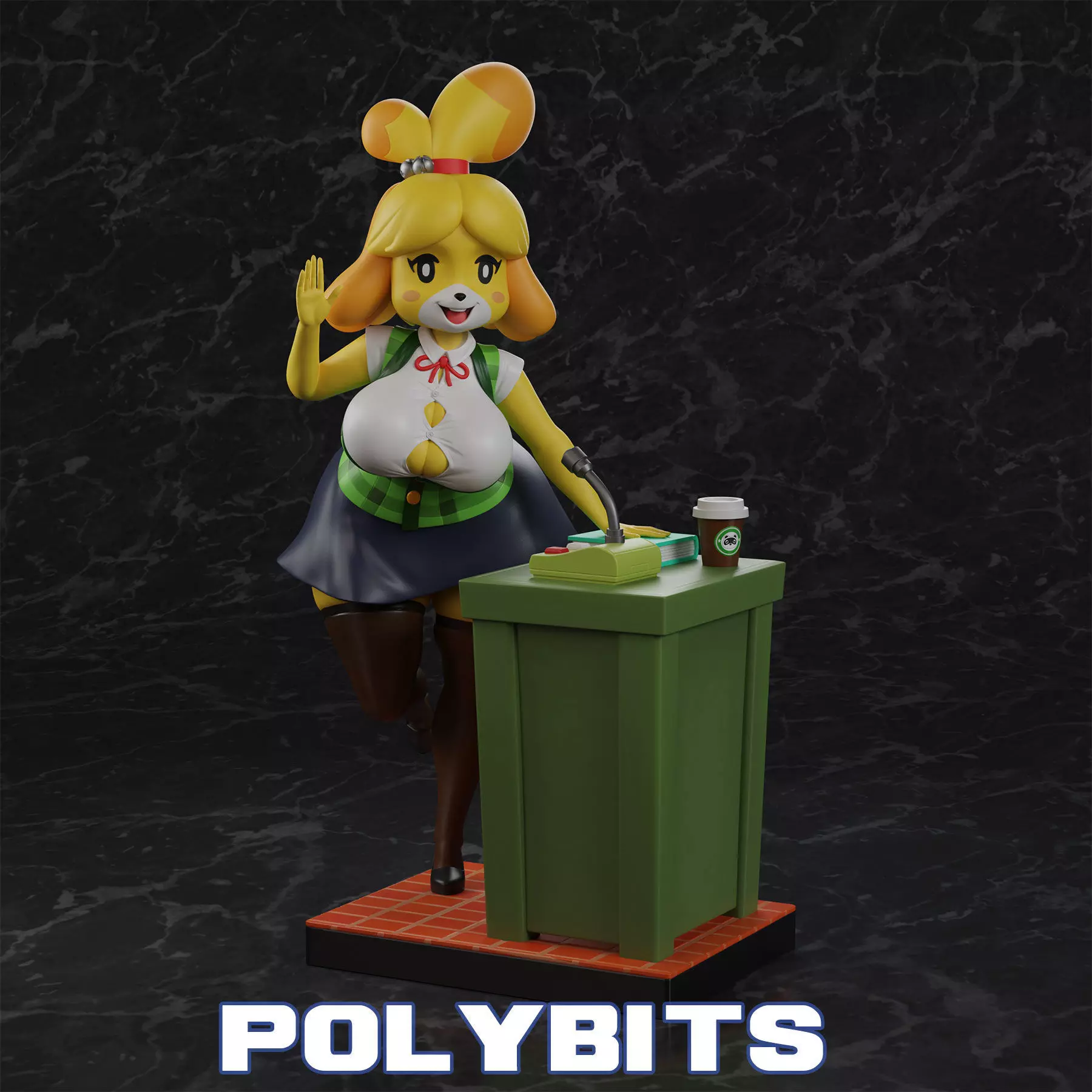 Isabelle Secretary Figure 3D print model_0