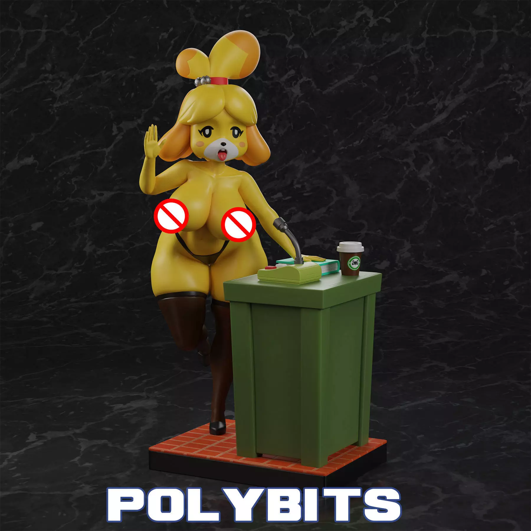 Isabelle Secretary Figure 3D print model_9