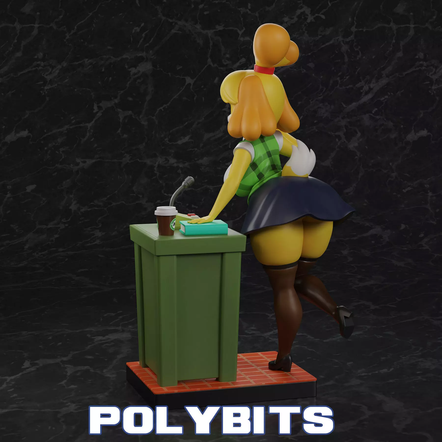 Isabelle Secretary Figure 3D print model_5
