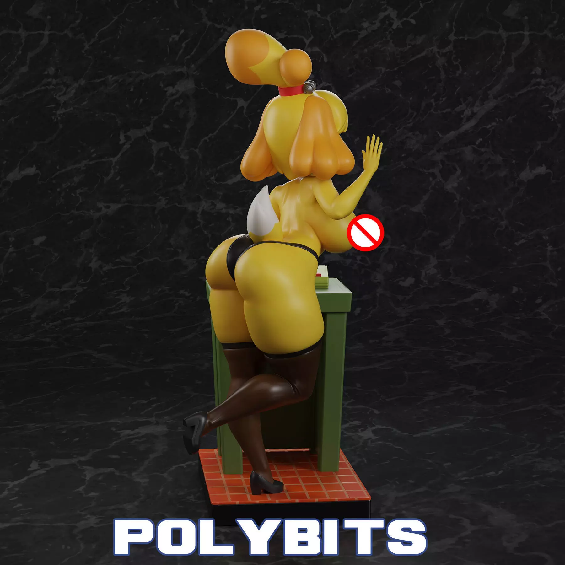 Isabelle Secretary Figure 3D print model_12