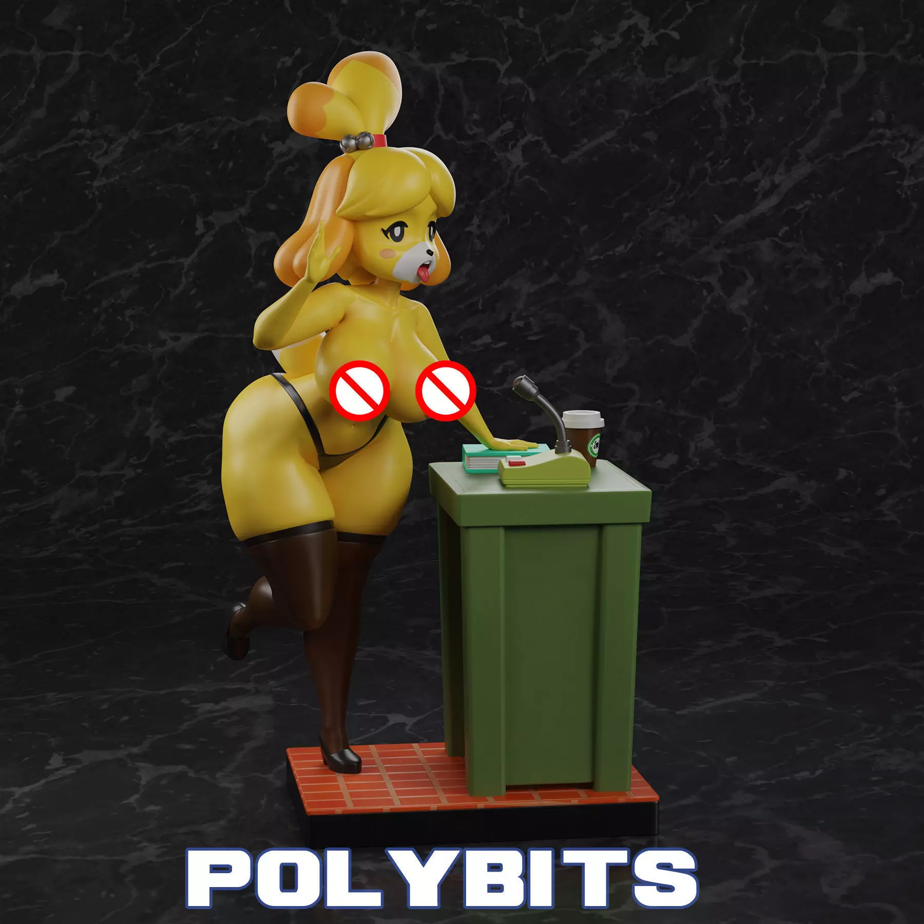 Isabelle Secretary Figure 3D print model_10