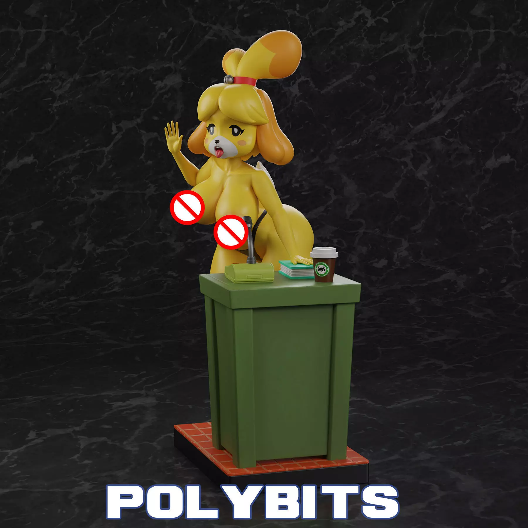 Isabelle Secretary Figure 3D print model_16