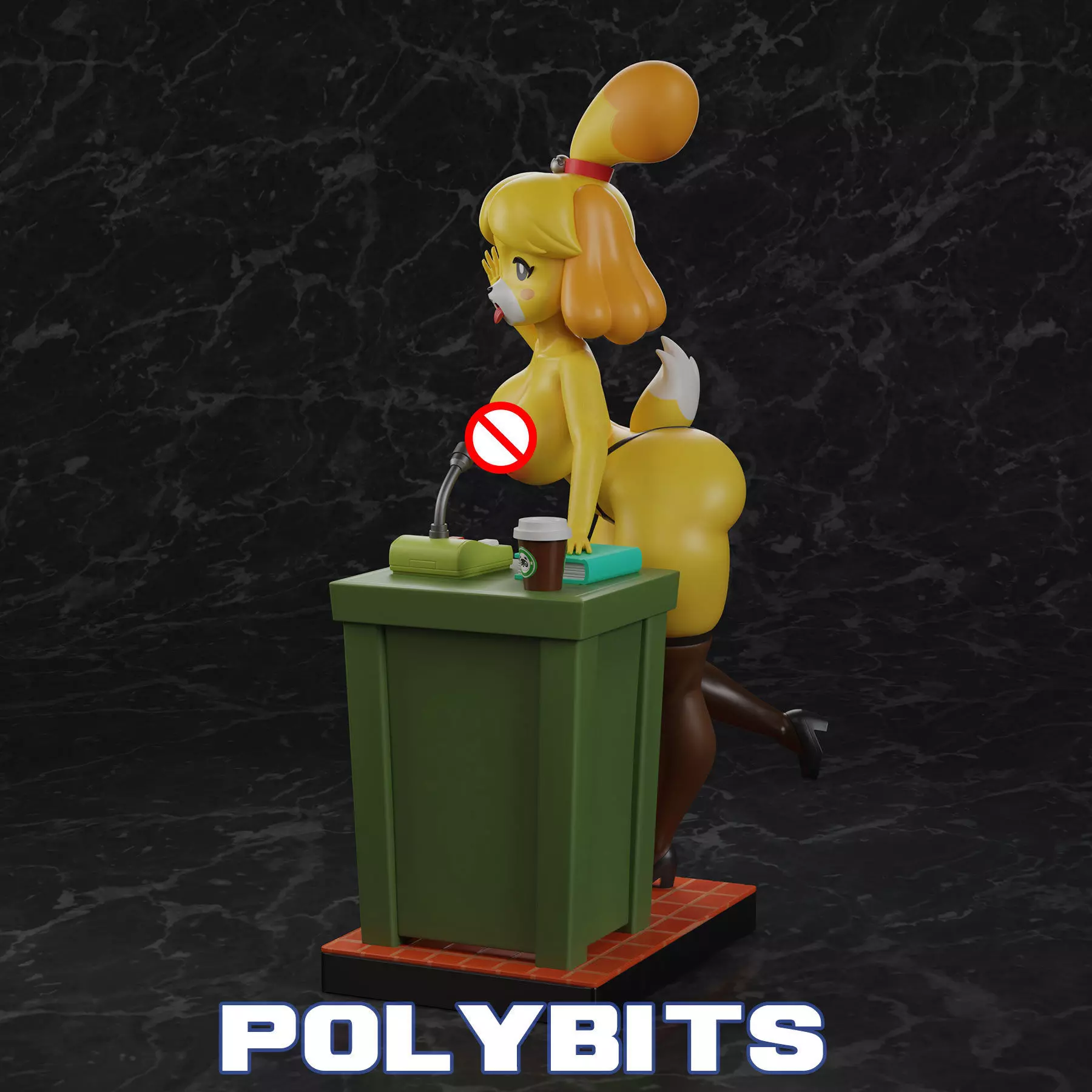 Isabelle Secretary Figure 3D print model_15