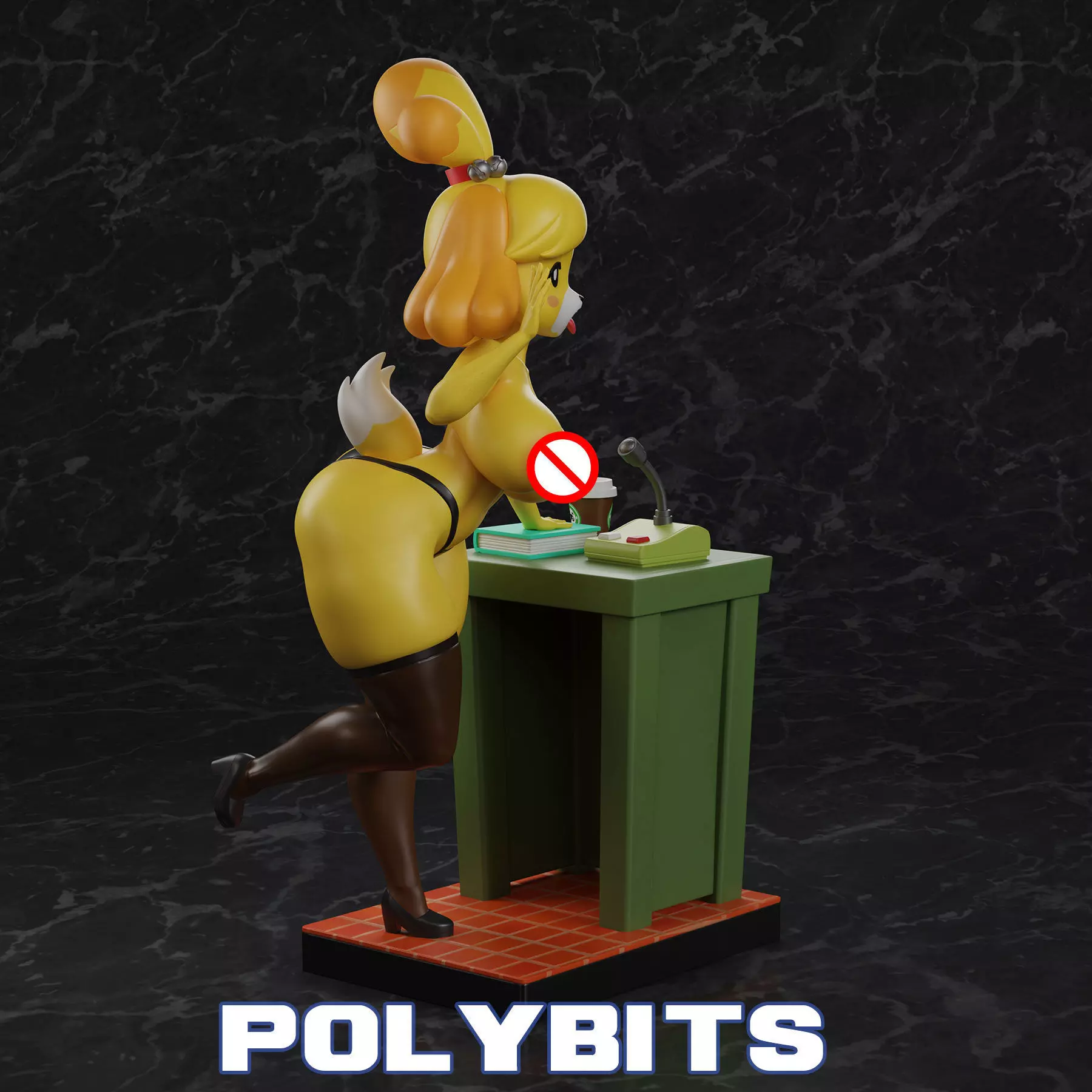 Isabelle Secretary Figure 3D print model_11