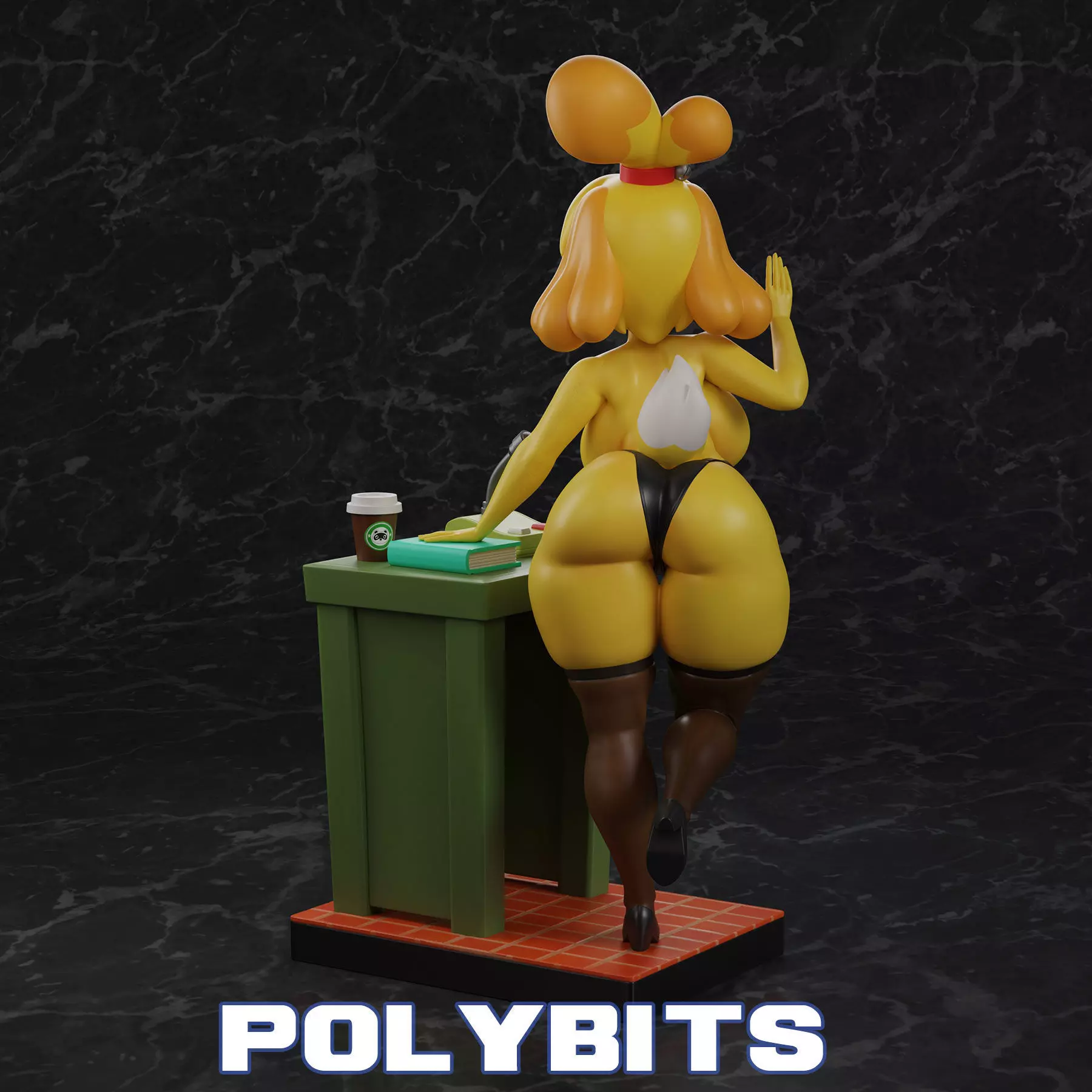 Isabelle Secretary Figure 3D print model_13