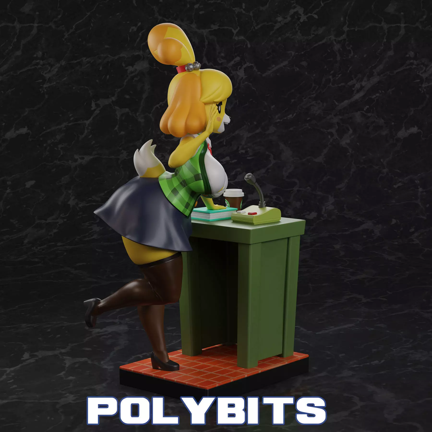 Isabelle Secretary Figure 3D print model_2