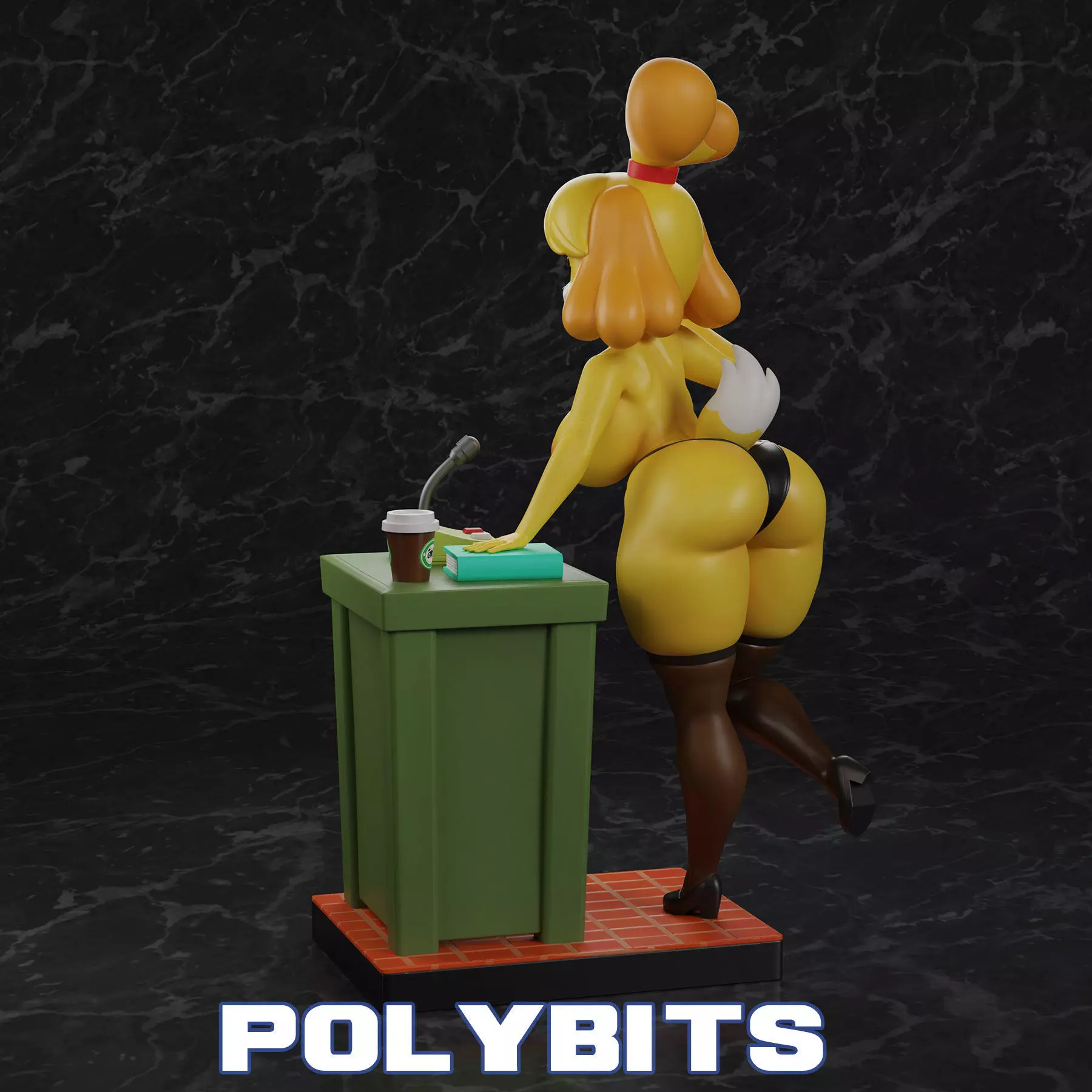 Isabelle Secretary Figure 3D print model_14