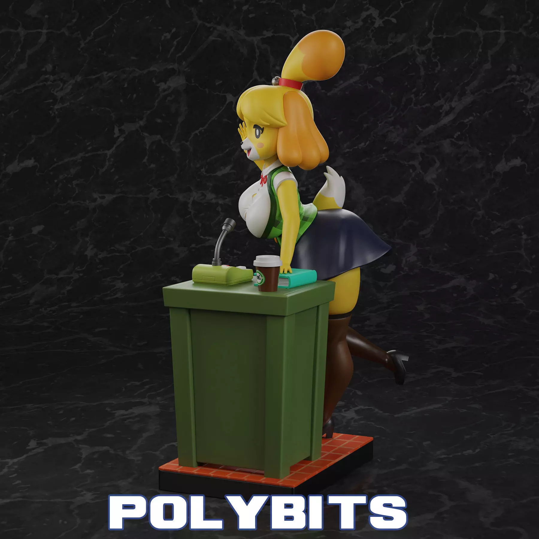 Isabelle Secretary Figure 3D print model_6