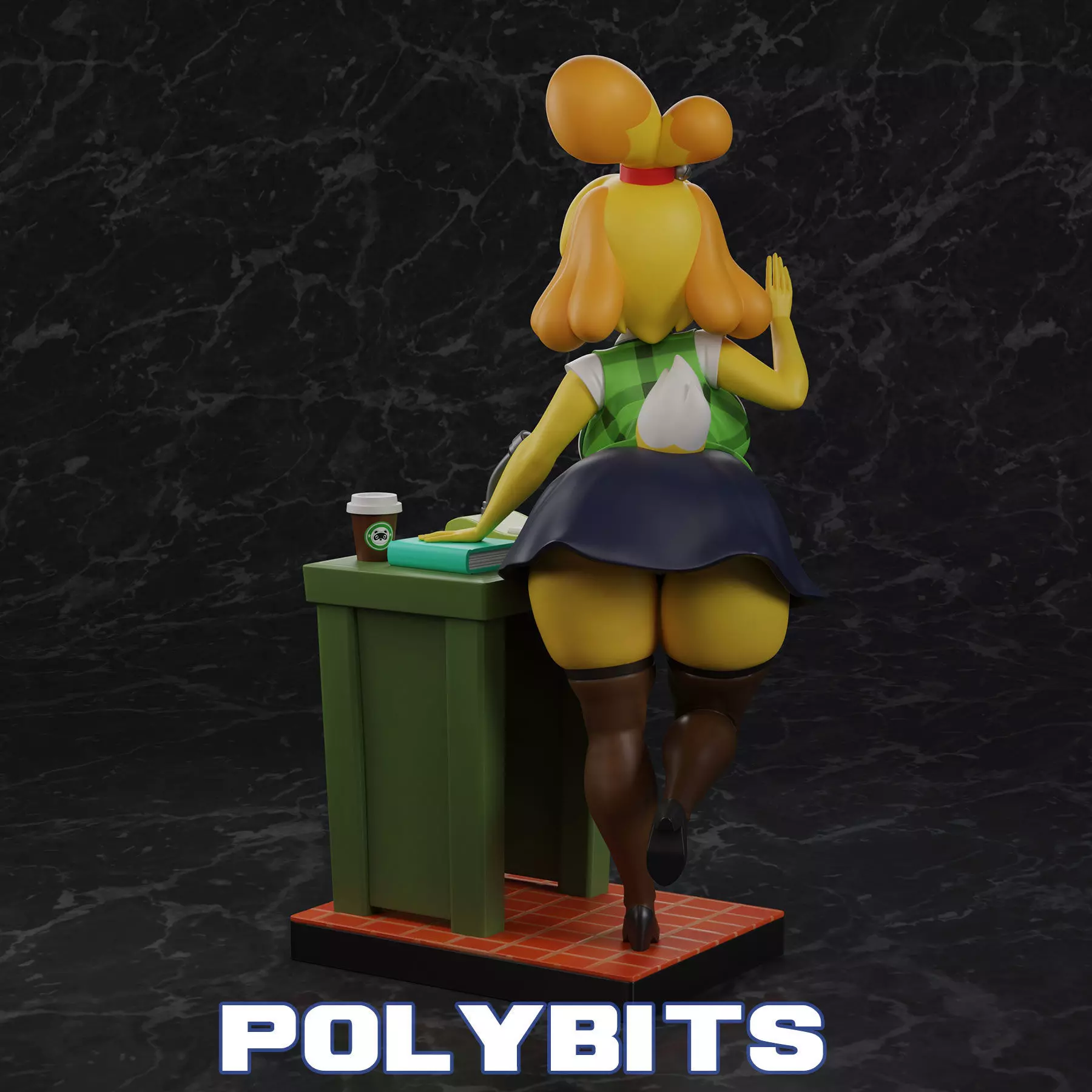 Isabelle Secretary Figure 3D print model_4