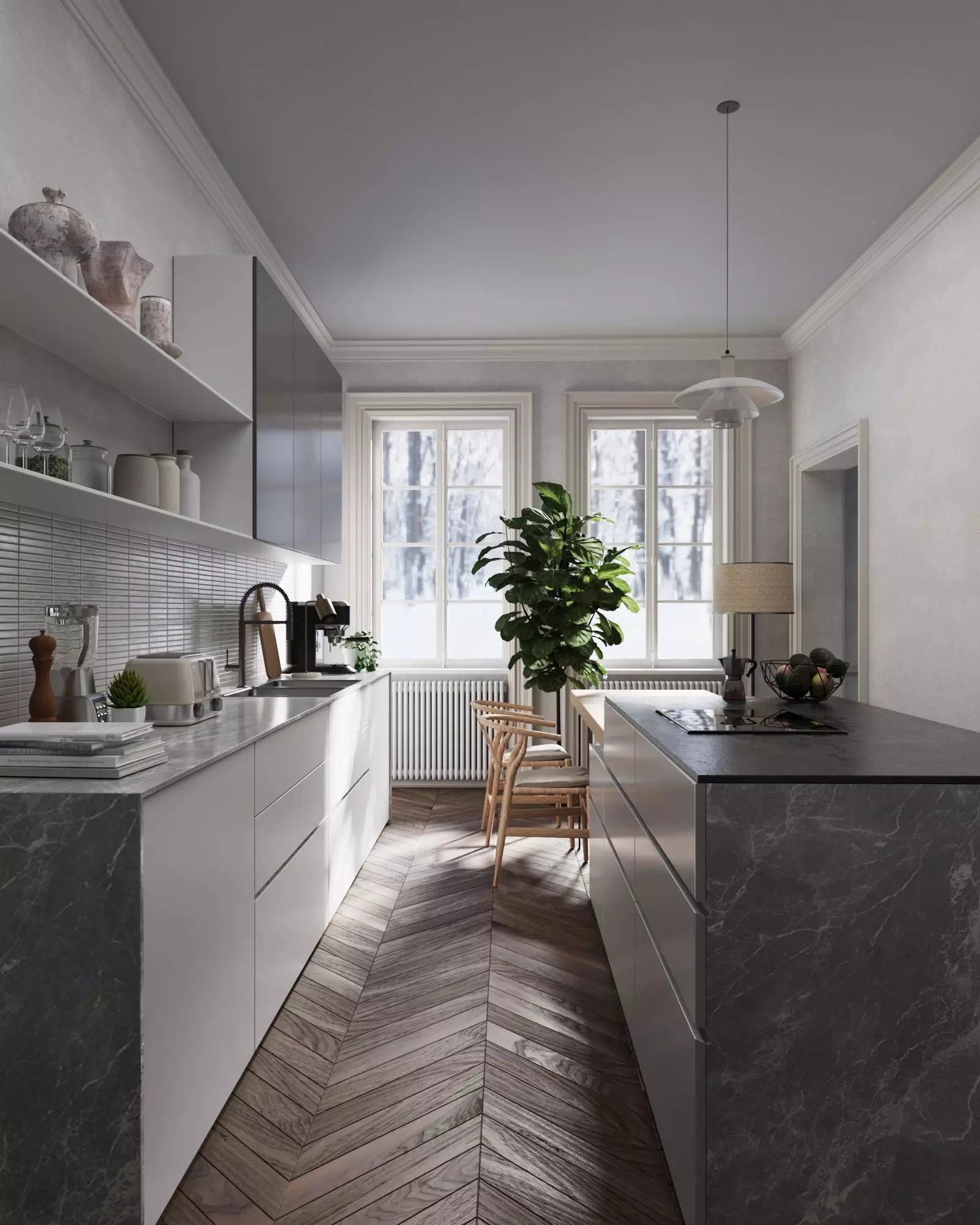 Scandinavian cosy home 3D model