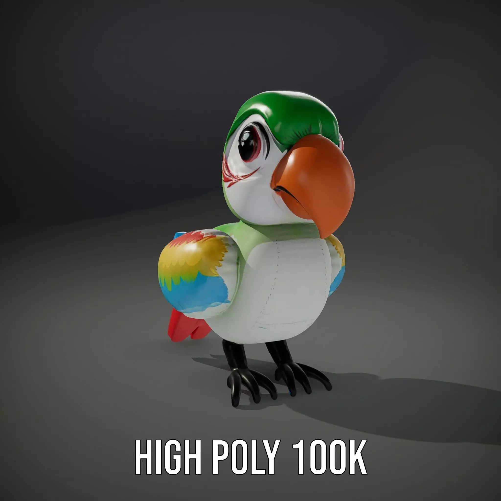 Colorful Parrot Float model pack Low-poly 3D model_9