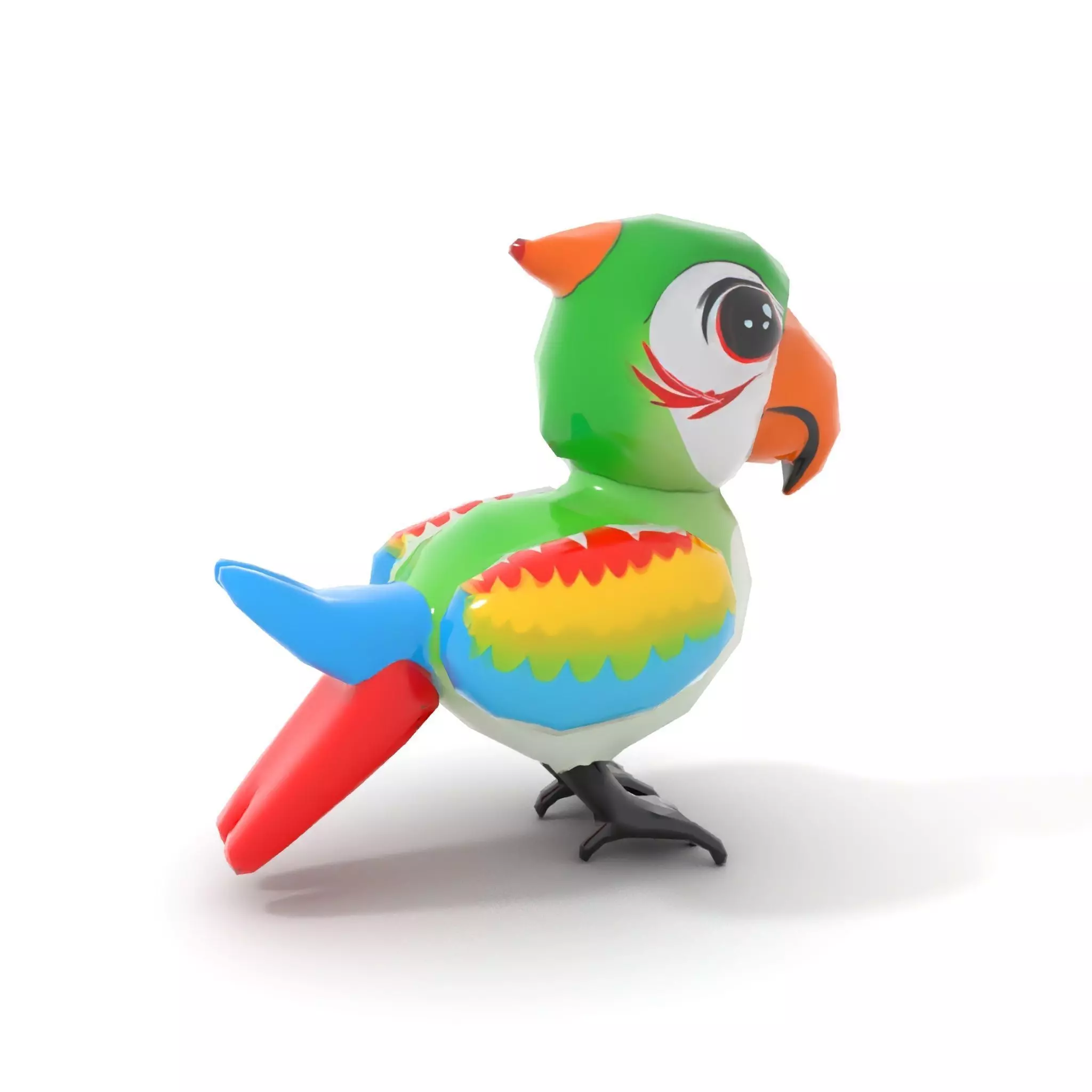 Colorful Parrot Float model pack Low-poly 3D model_13