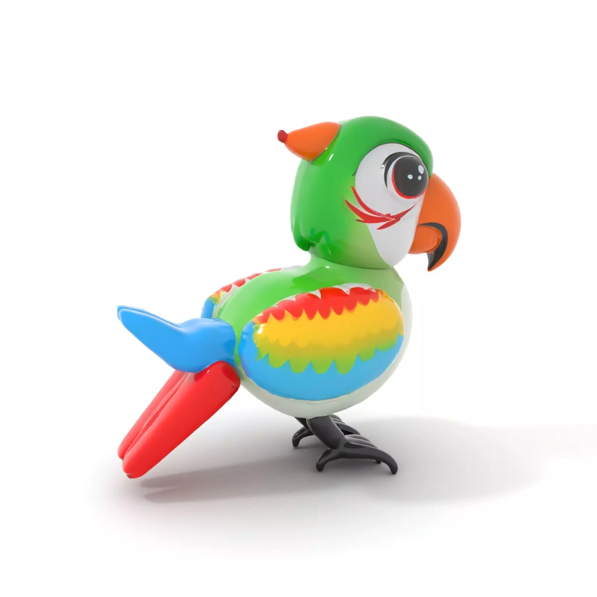 Colorful Parrot Float model pack Low-poly 3D model_0