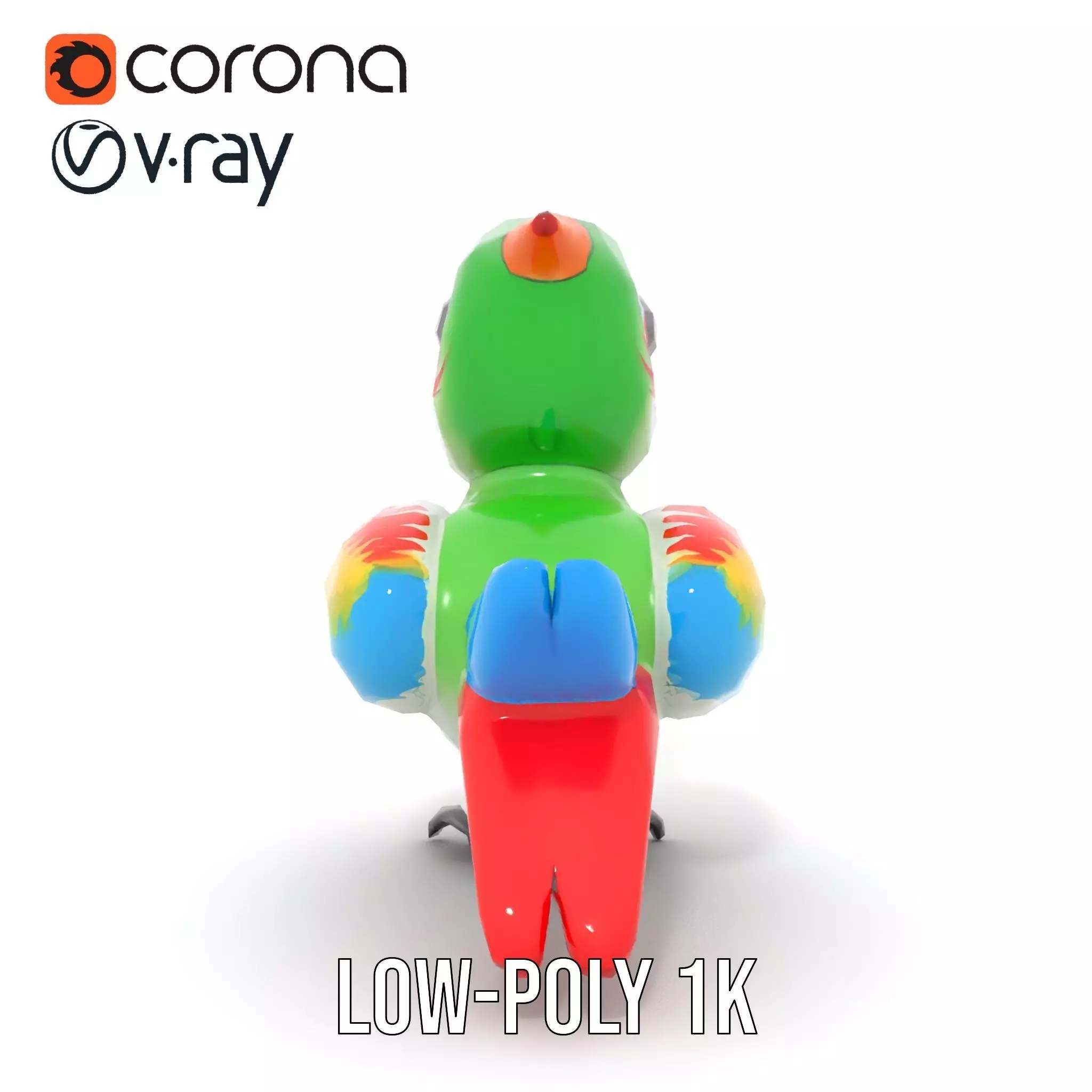 Colorful Parrot Float model pack Low-poly 3D model_16