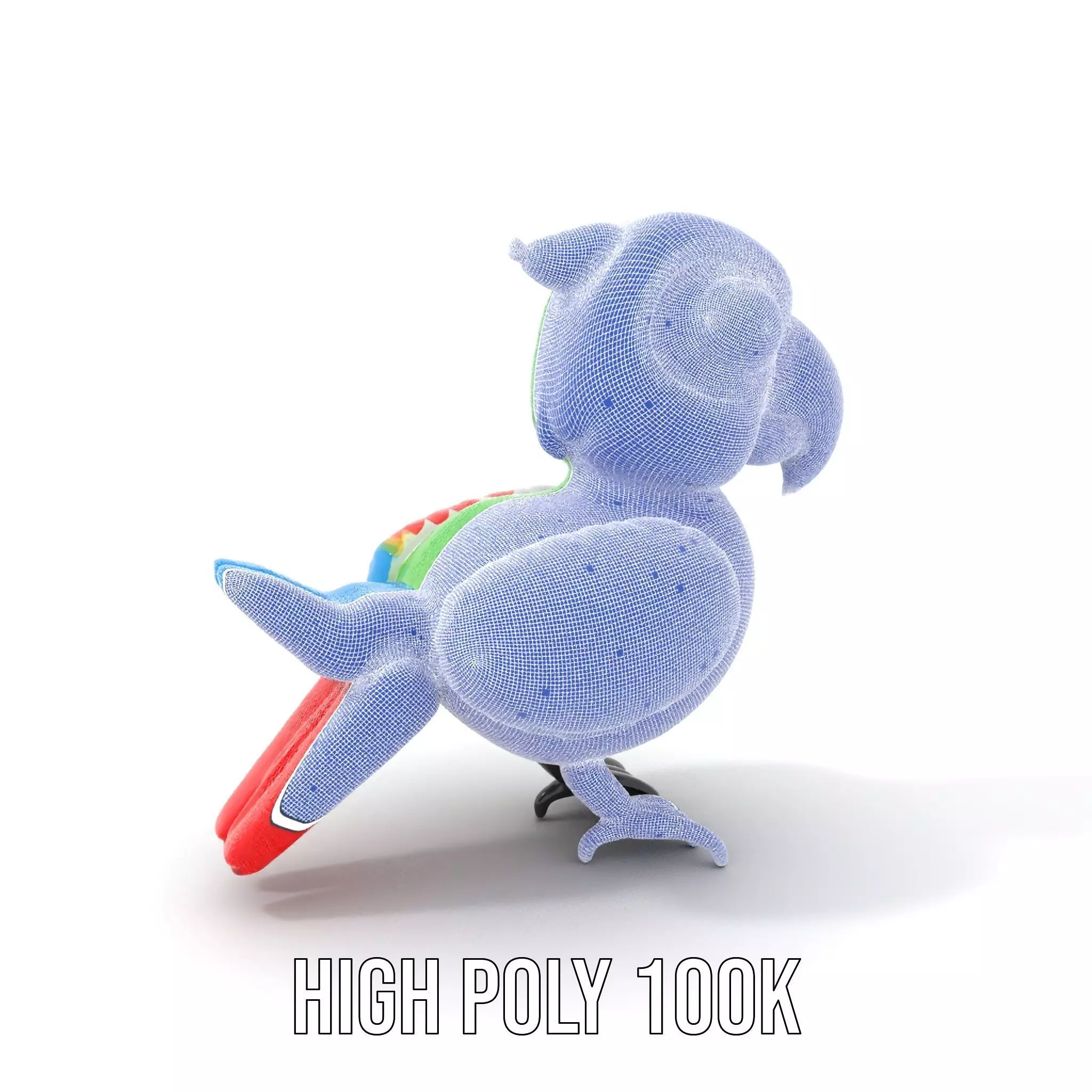 Colorful Parrot Float model pack Low-poly 3D model_5