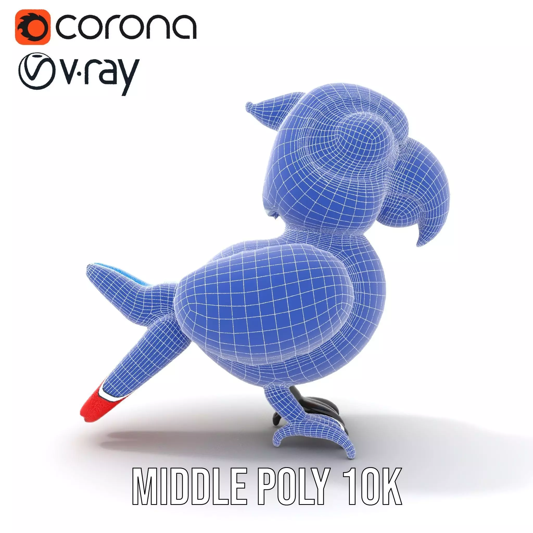 Colorful Parrot Float model pack Low-poly 3D model_15