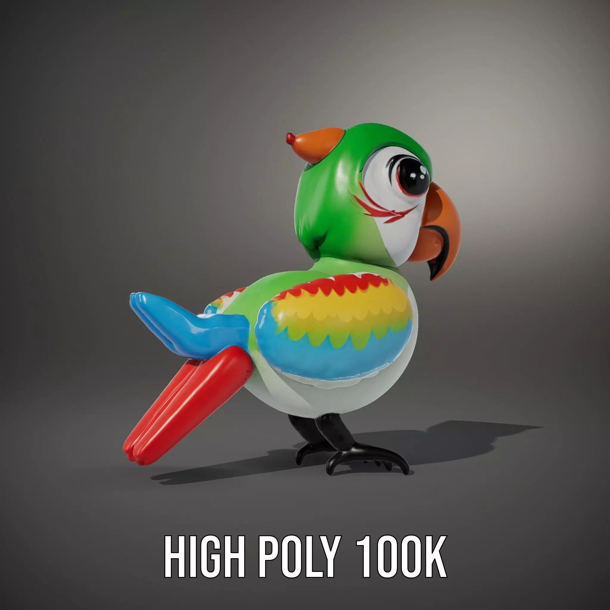 Colorful Parrot Float model pack Low-poly 3D model_11