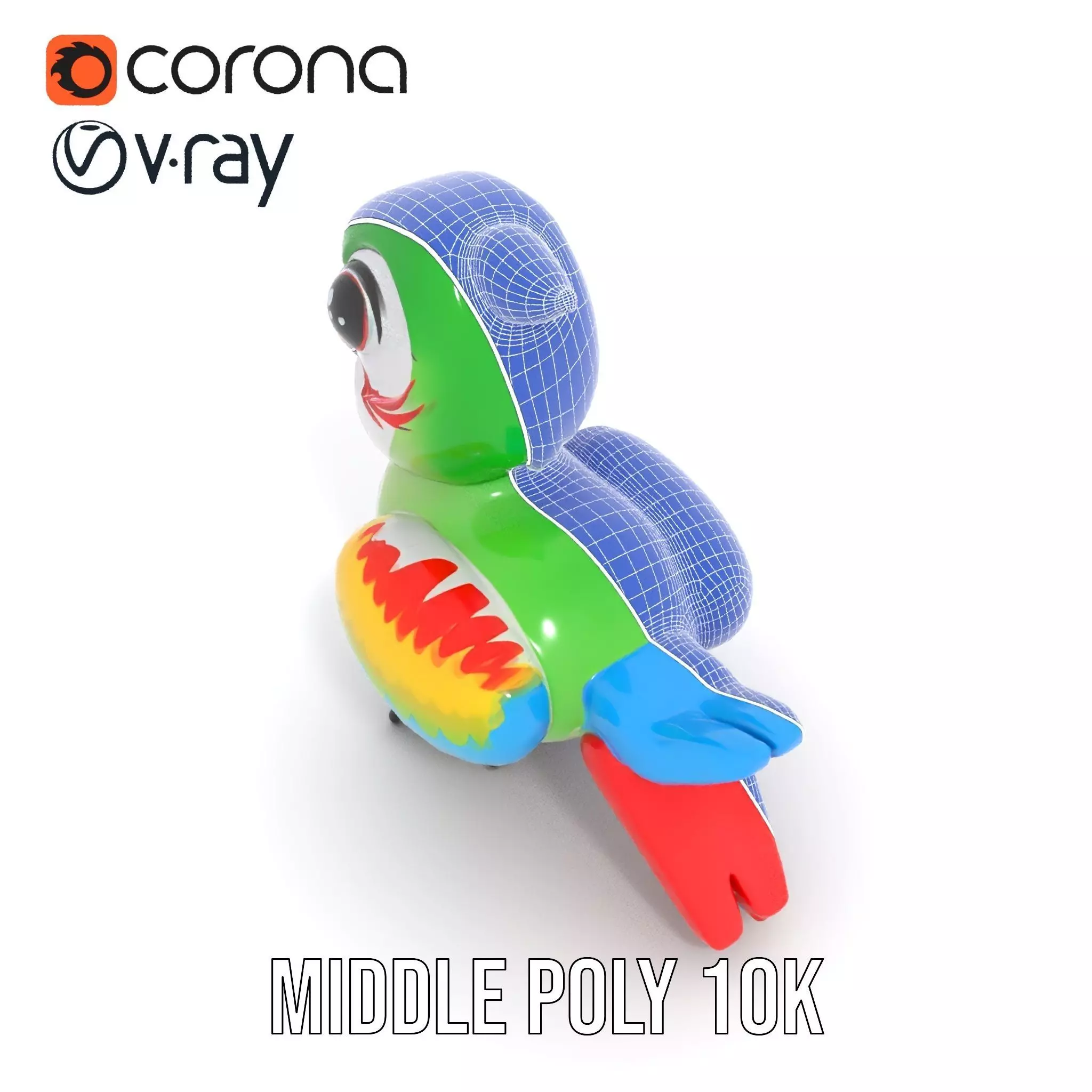 Colorful Parrot Float model pack Low-poly 3D model_28