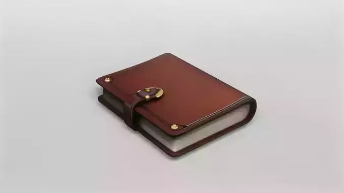 Vintage Leather-Bound Journal 3D Model