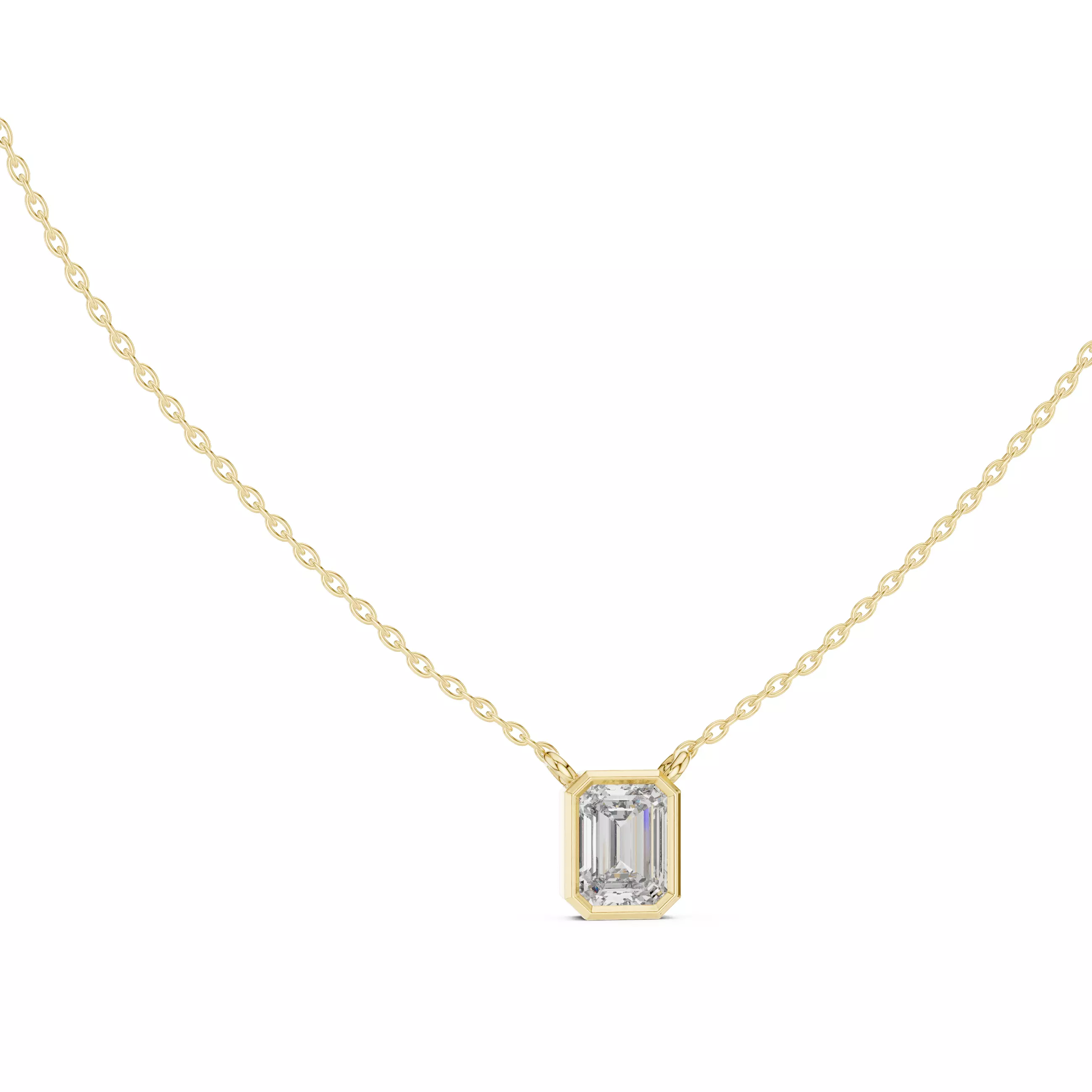Emerald Mono Solitaire Pendant 3dm stl renders Animation Videos 3D print model_10