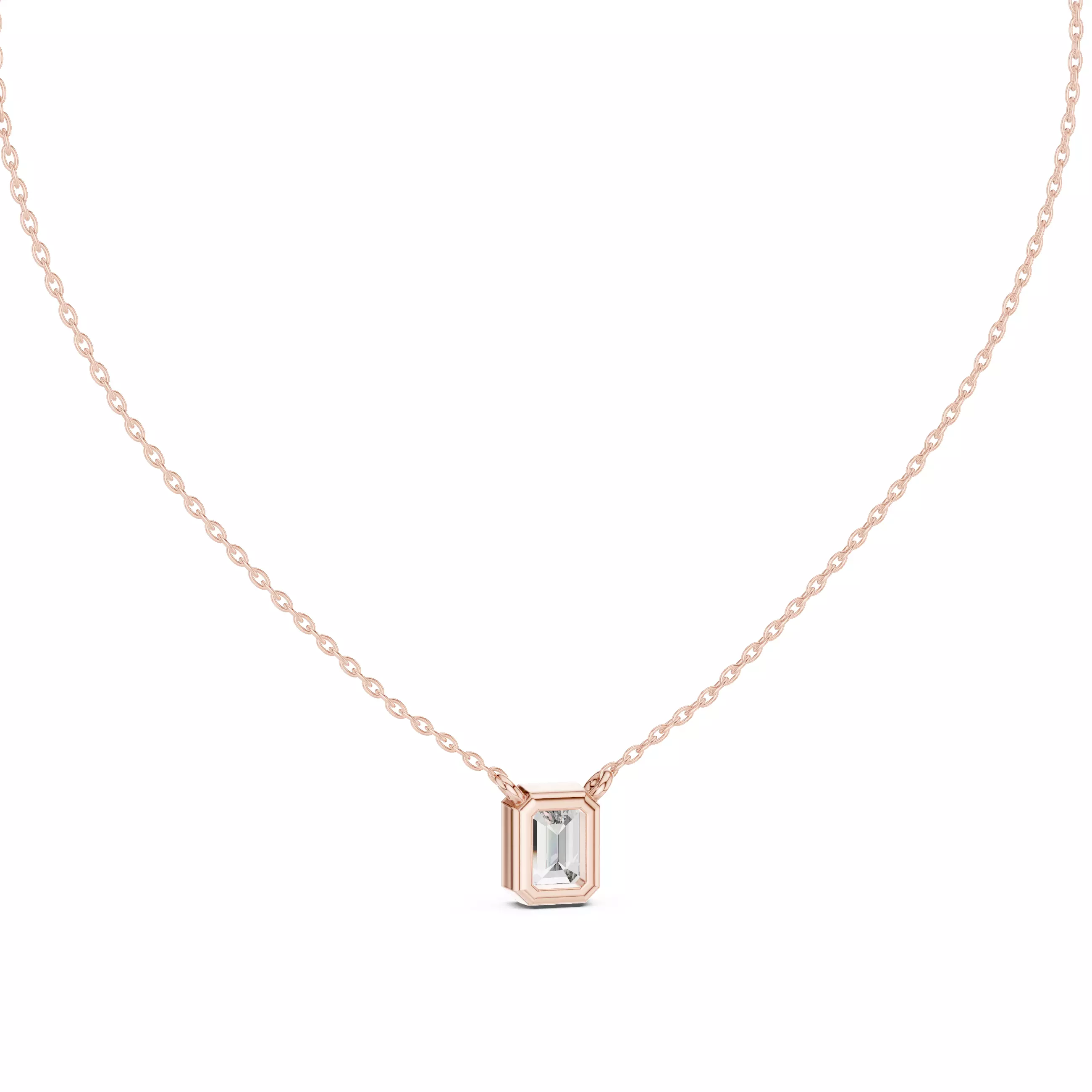 Emerald Mono Solitaire Pendant 3dm stl renders Animation Videos 3D print model_5