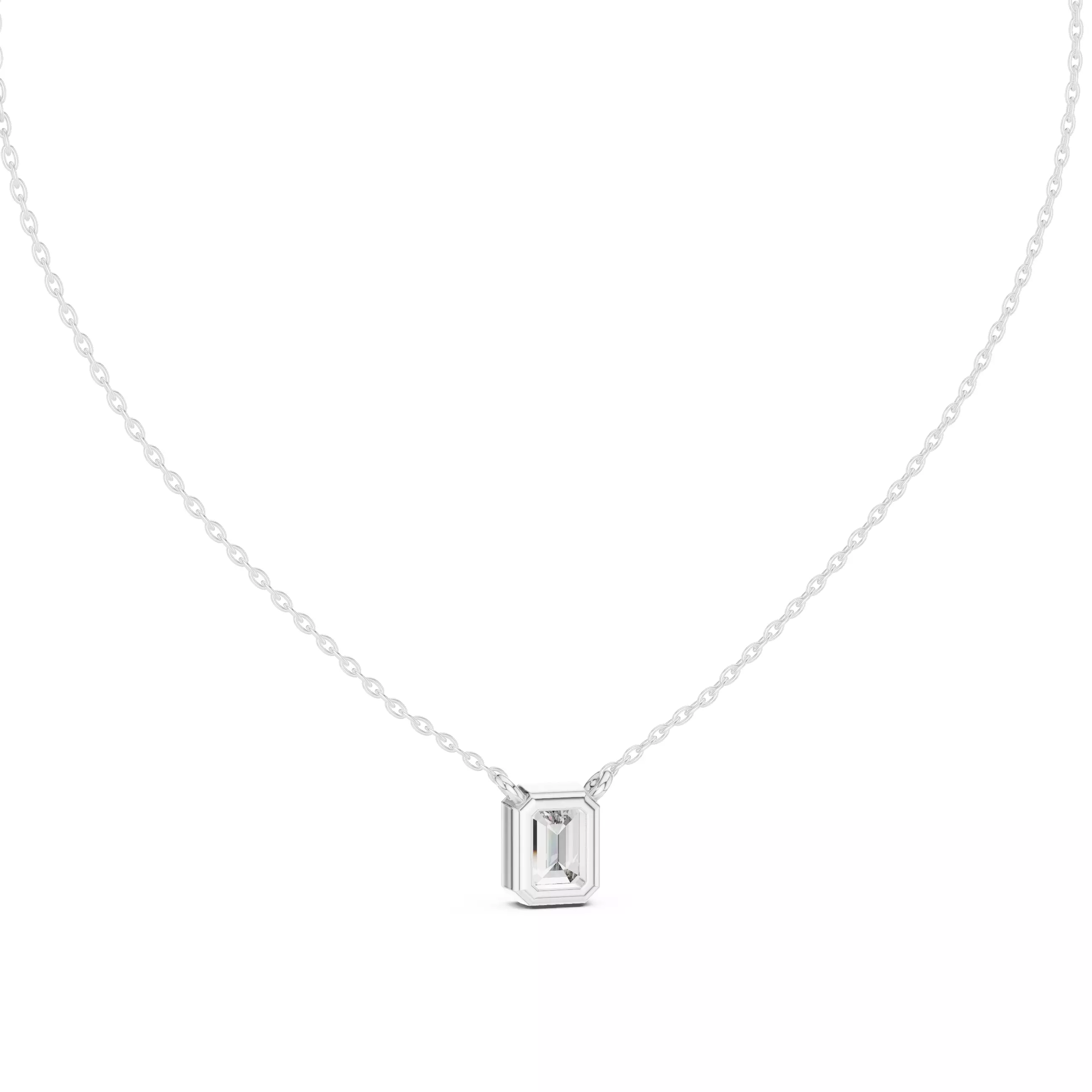 Emerald Mono Solitaire Pendant 3dm stl renders Animation Videos 3D print model_9