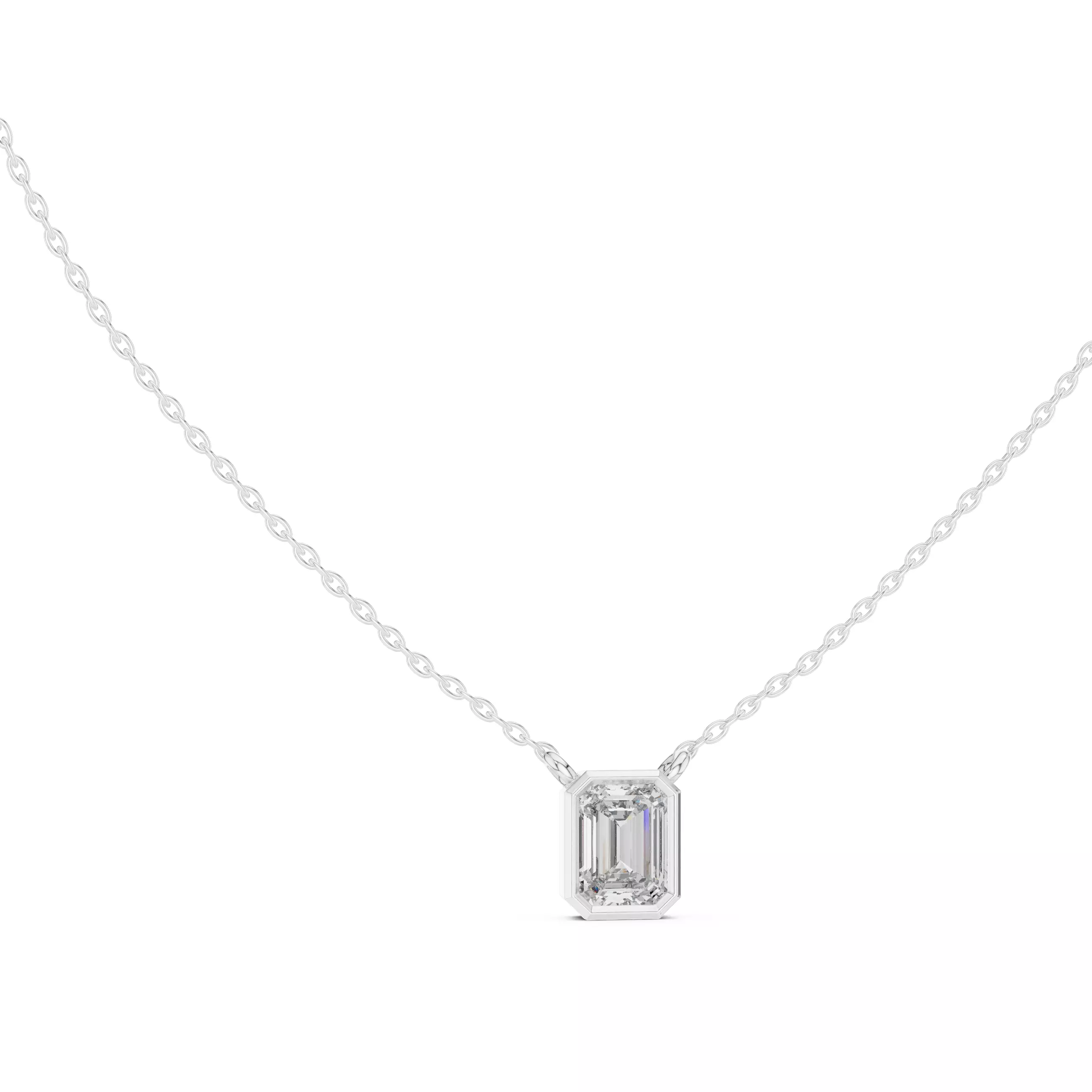 Emerald Mono Solitaire Pendant 3dm stl renders Animation Videos 3D print model_6