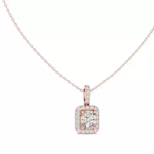 Cushion Halo Solitaire Pendant 3dm stl renders Animation Videos 3D print model Cushion Halo Solitaire Pendant 3dm stl renders Animation Videos 3D print model