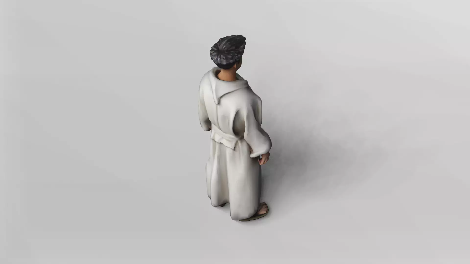Stylized Male Character in Bathrobe 3D Model 3D model_4