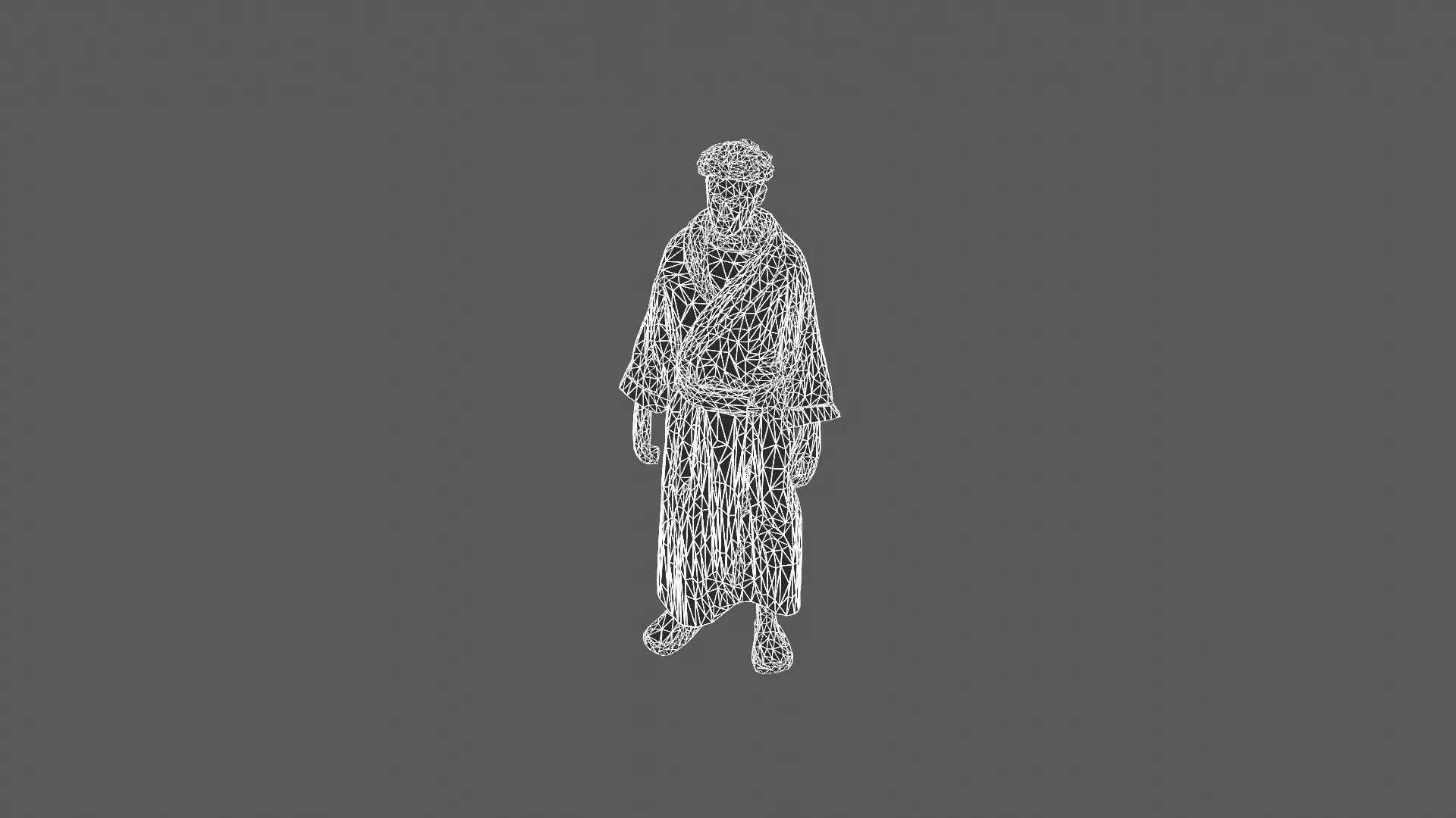 Stylized Male Character in Bathrobe 3D Model 3D model_6