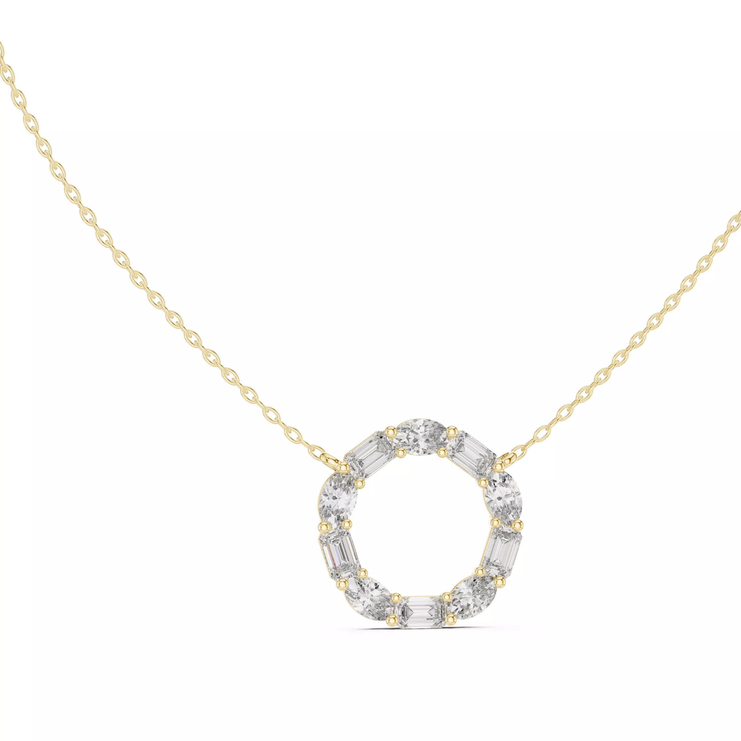 Circle Diamond Pendant 3dm stl renders Animation Videos Details 3D print model_10