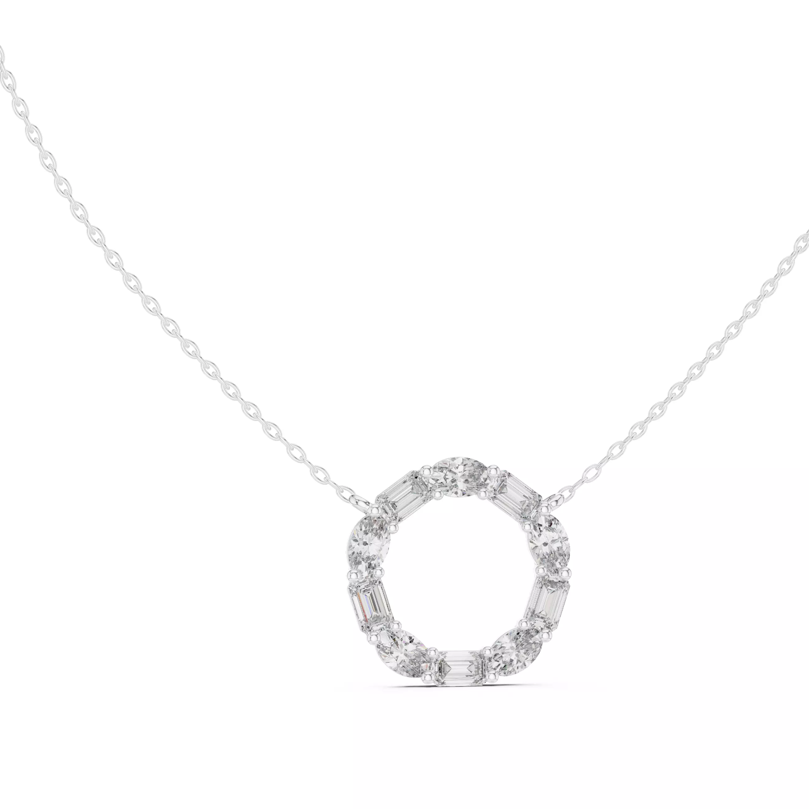 Circle Diamond Pendant 3dm stl renders Animation Videos Details 3D print model_6