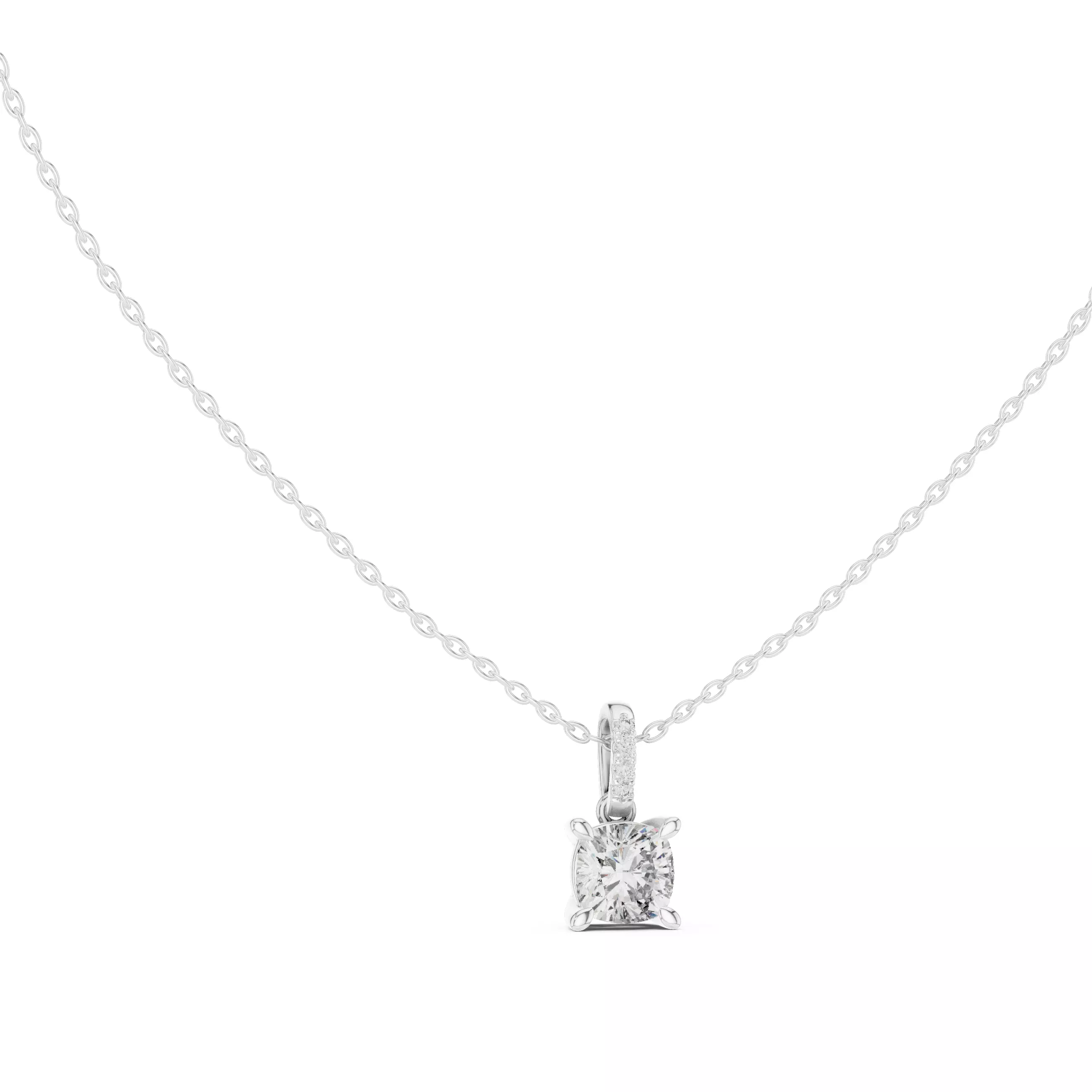 Cushion Solitaire Pendant 3dm stl renders Animation Videos  3D print model_6