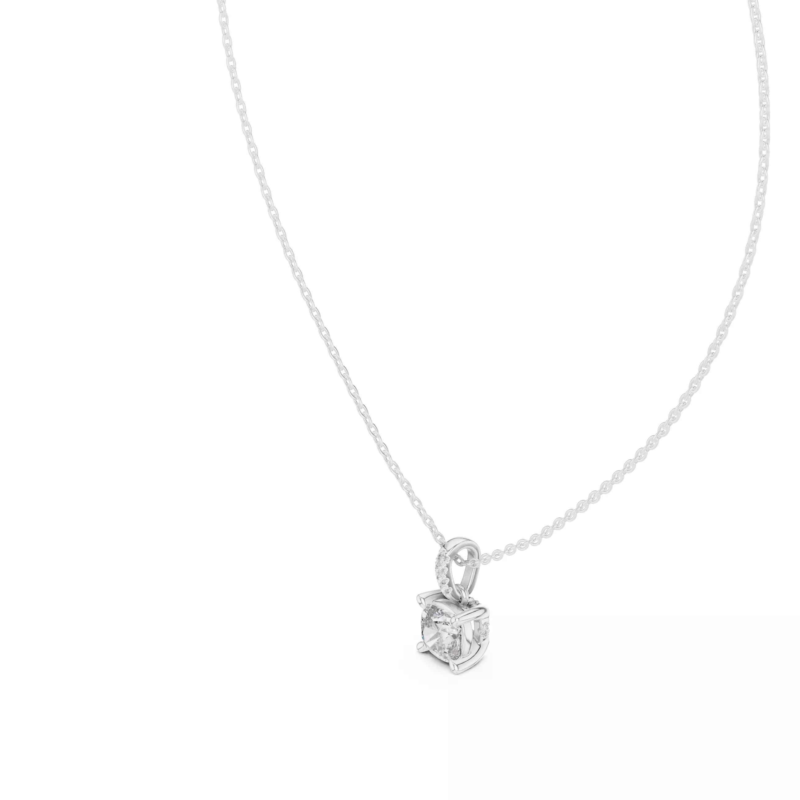 Cushion Solitaire Pendant 3dm stl renders Animation Videos  3D print model_7
