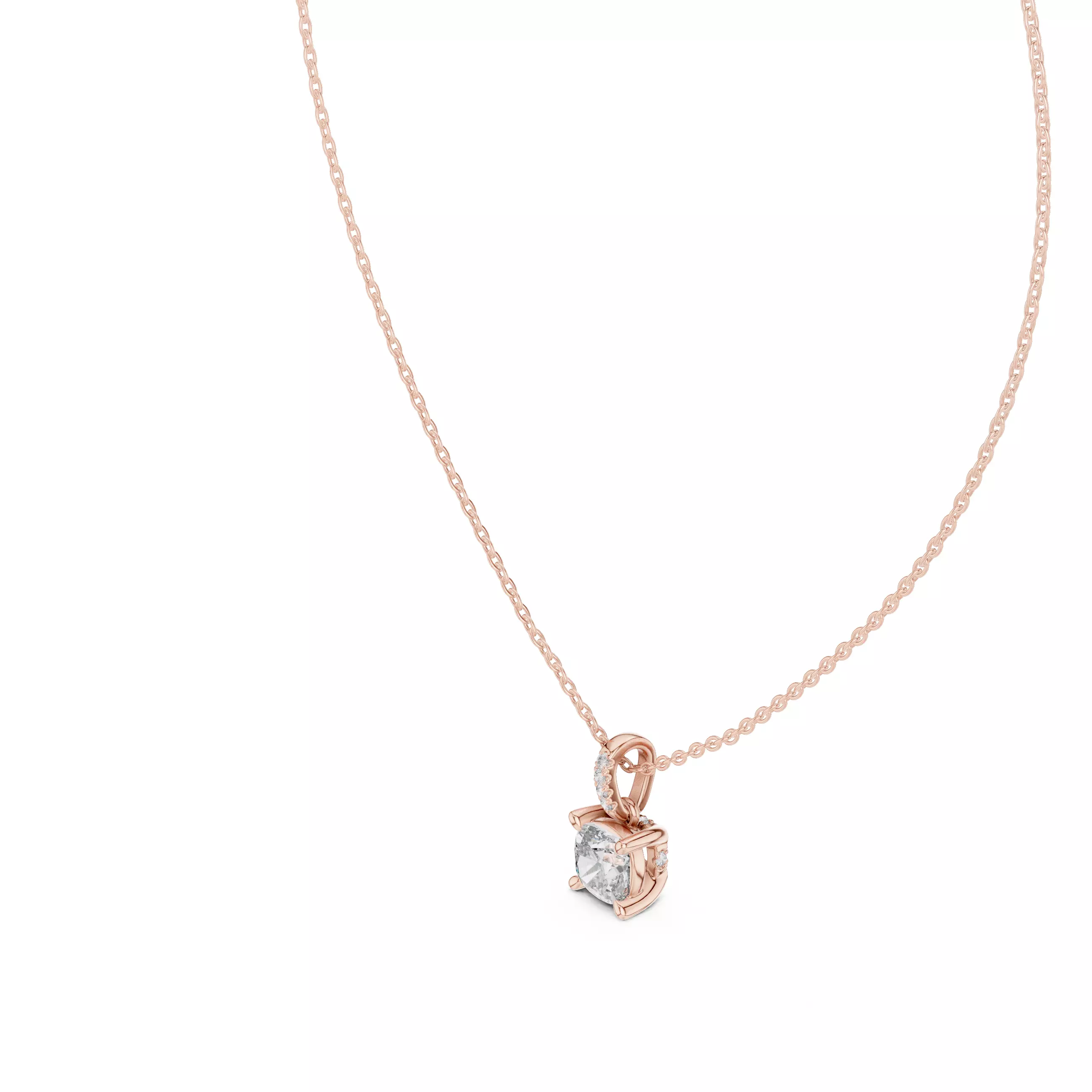 Cushion Solitaire Pendant 3dm stl renders Animation Videos  3D print model_3