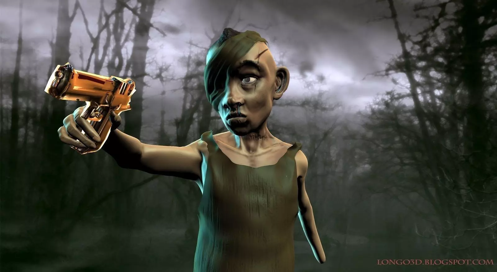 Baby African Soldier 3D model