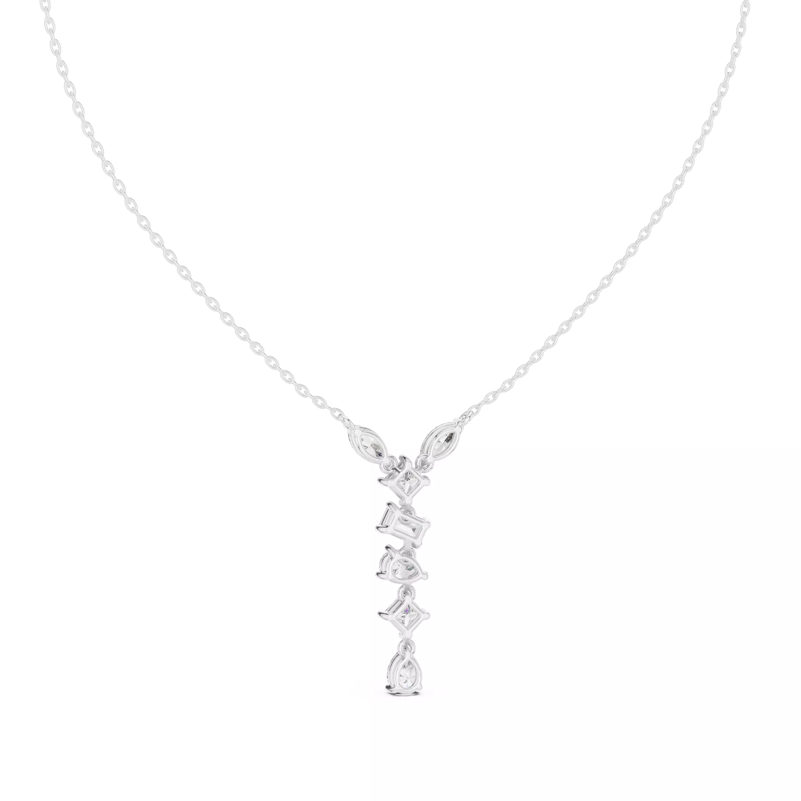 Marquise Princess Emerald WaterfallSolitaire Pendant 3dm stl  3D print model_9