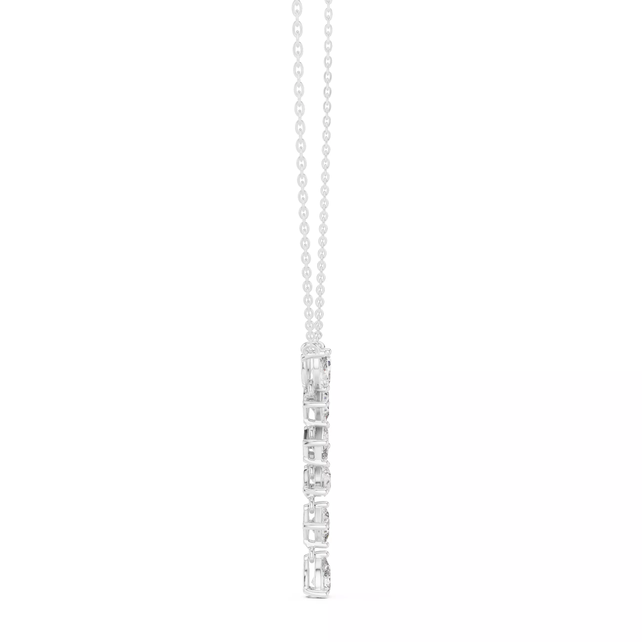 Marquise Princess Emerald WaterfallSolitaire Pendant 3dm stl  3D print model_8