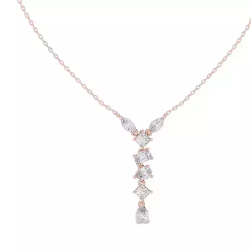 Marquise Princess Emerald WaterfallSolitaire Pendant 3dm stl  3D print model Marquise Princess Emerald WaterfallSolitaire Pendant 3dm stl  3D print model
