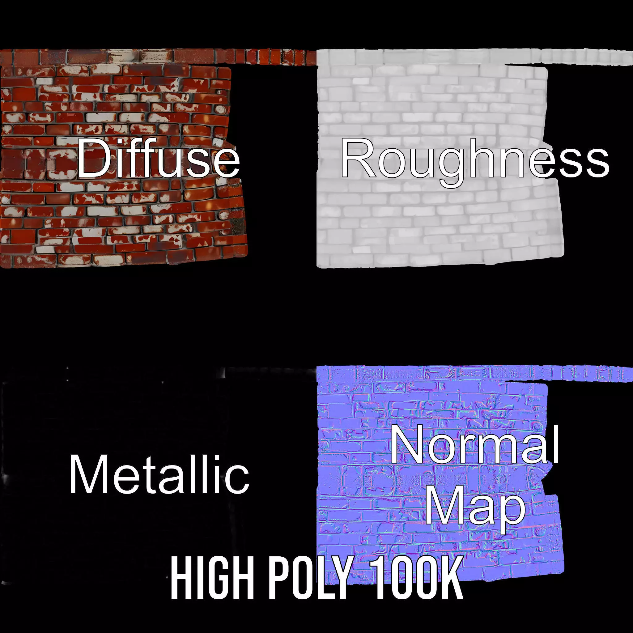 Weathered Brick Wall model pack Texture_4