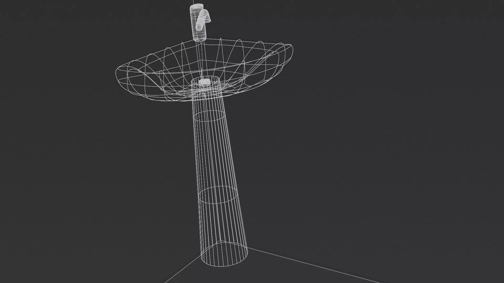Angular basin Obj and Blend 3D model_6