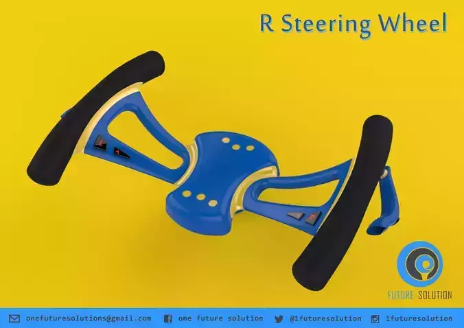 R Steering Wheel Free 3D model