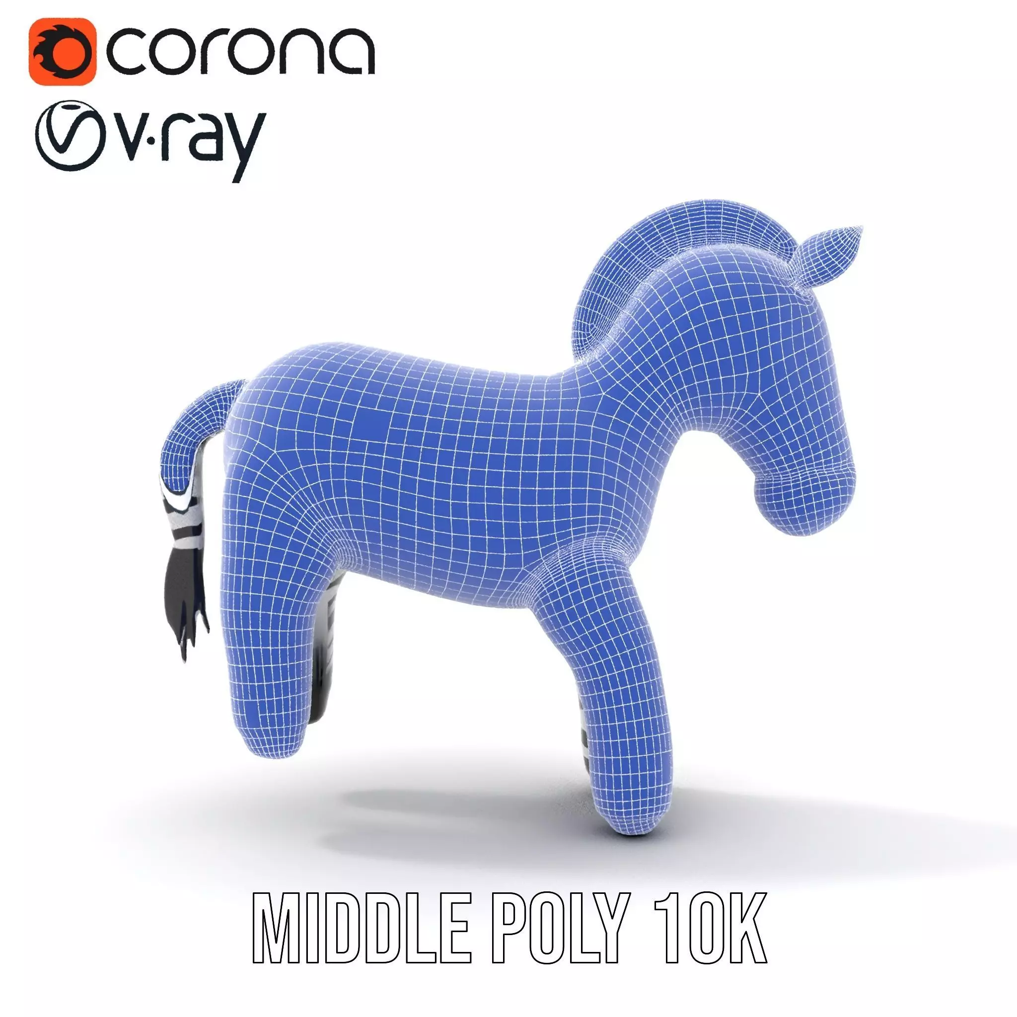 Inflatable Zebra Toy model pack Low-poly 3D model_25