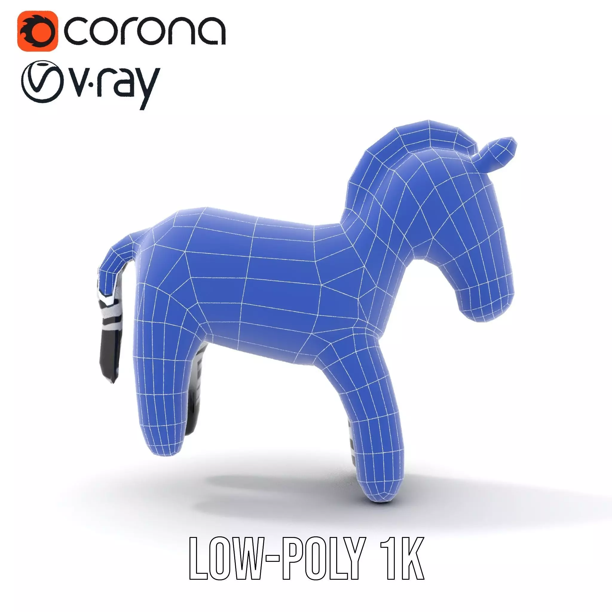 Inflatable Zebra Toy model pack Low-poly 3D model_32