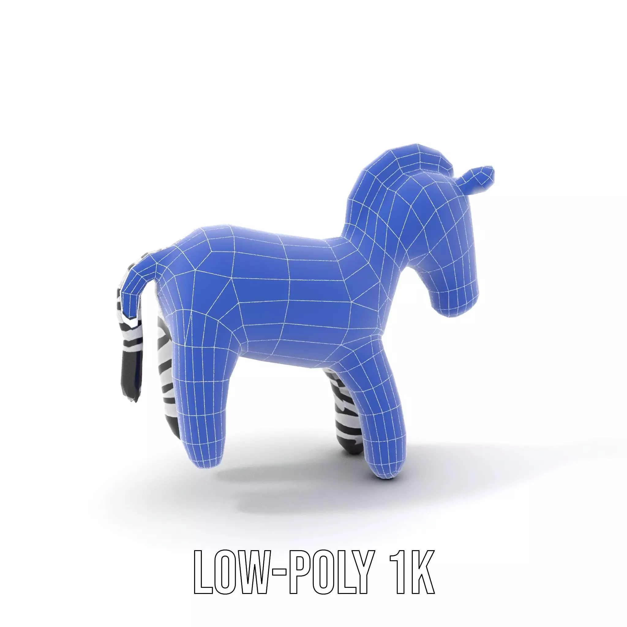 Inflatable Zebra Toy model pack Low-poly 3D model_23