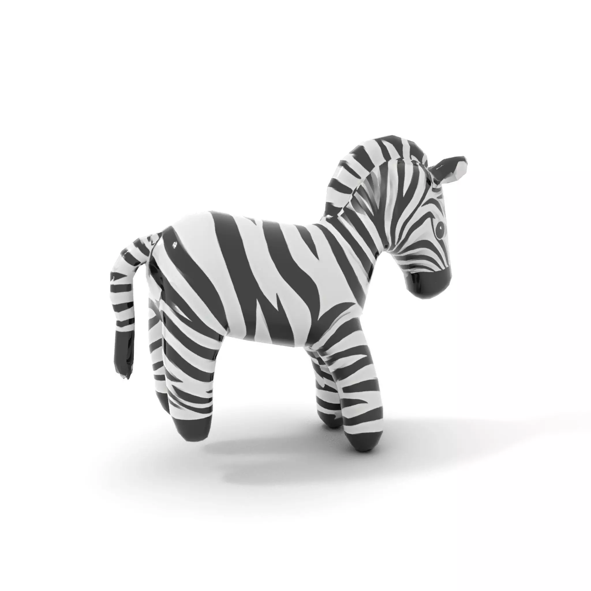 Inflatable Zebra Toy model pack Low-poly 3D model_20