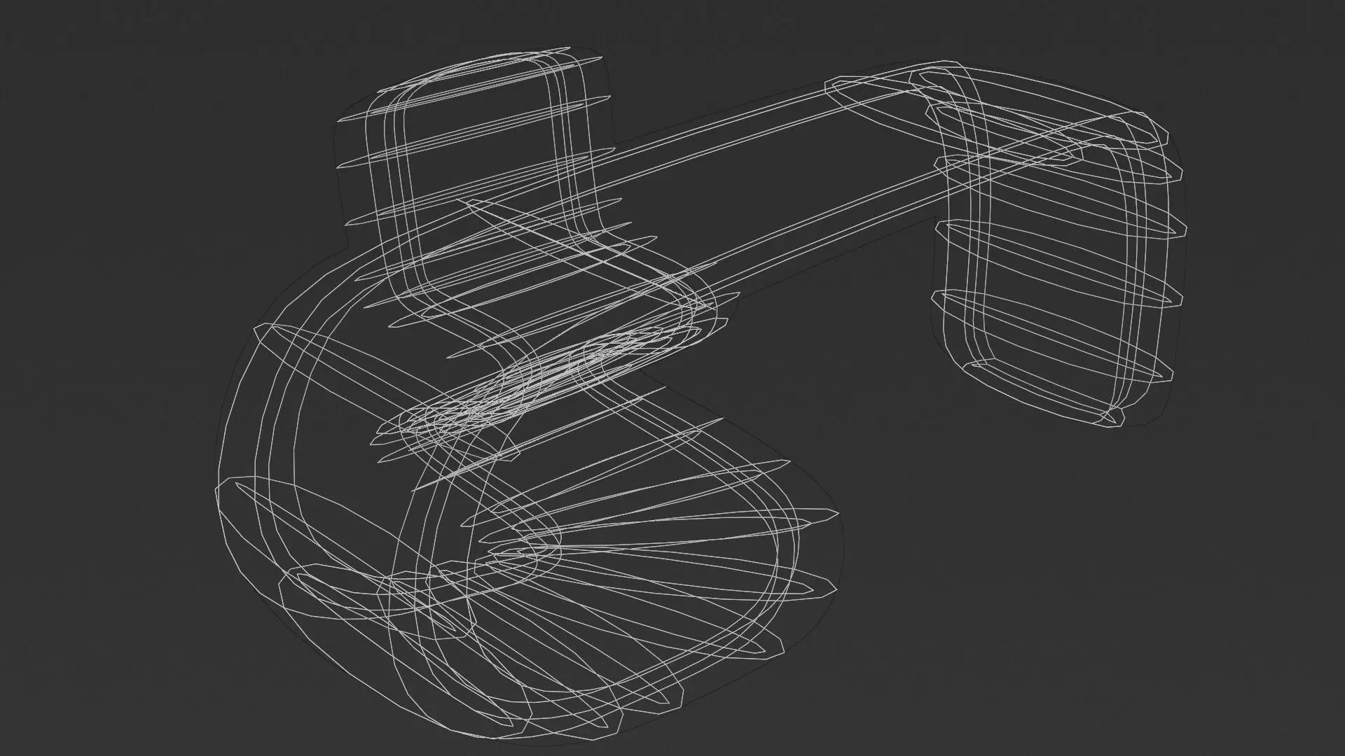 Line Desk plus Chair Obj and Blender 3D model_6